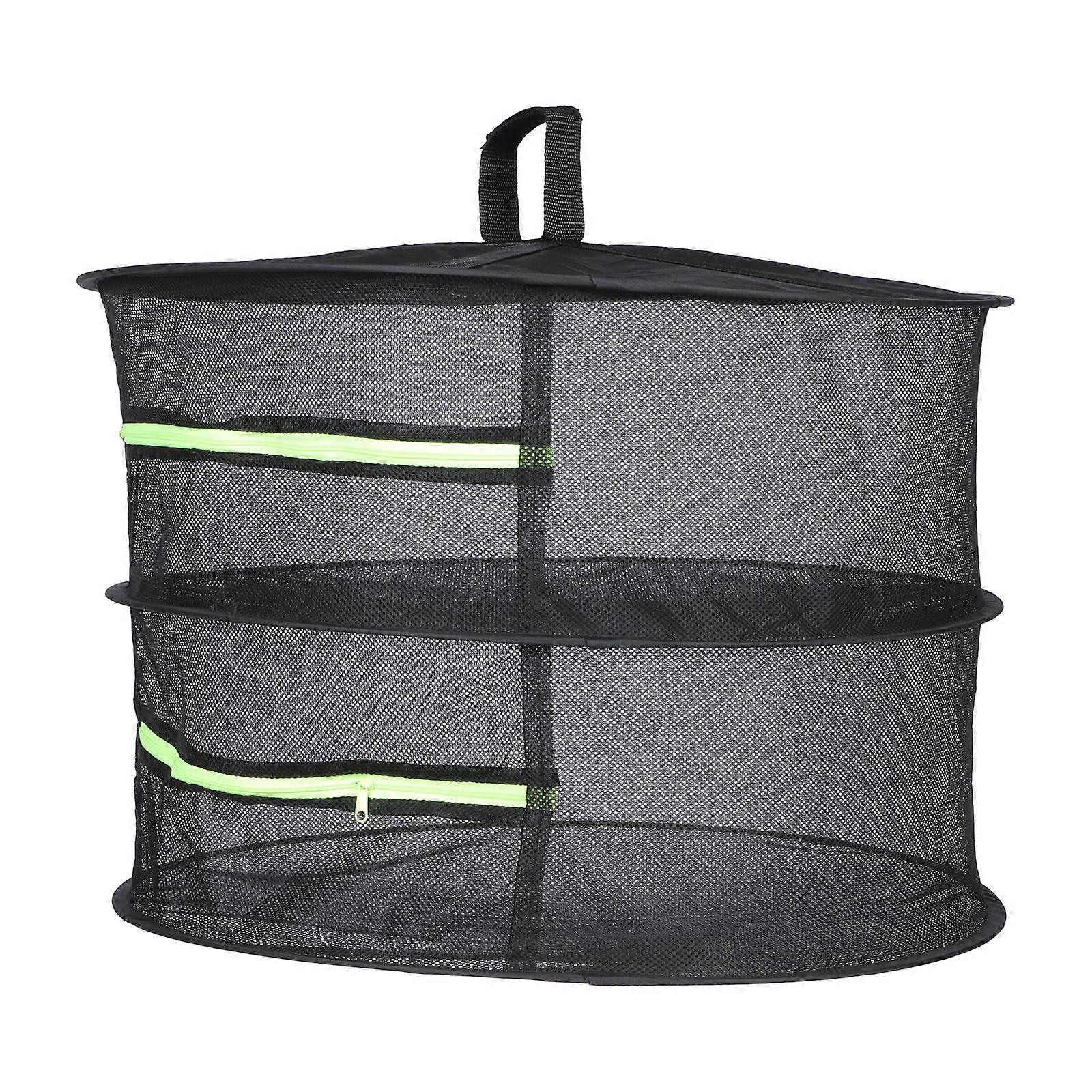 Quick Draining Drying Net Basket Ideal For Gardeners And Home Users Black 60x60cm 1Pack