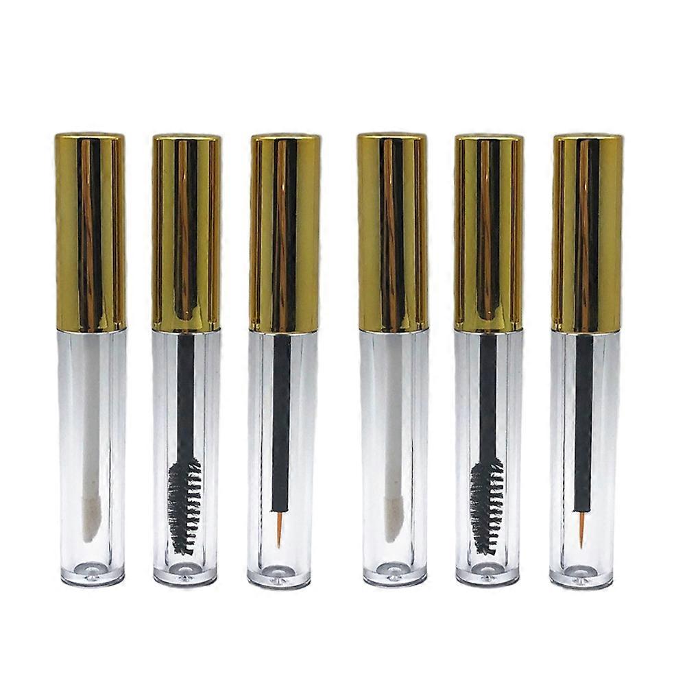 6Pcs Empty Lip Gloss Vials For Makeup Enthusiasts Including Eyelash Brush And Eyeliner