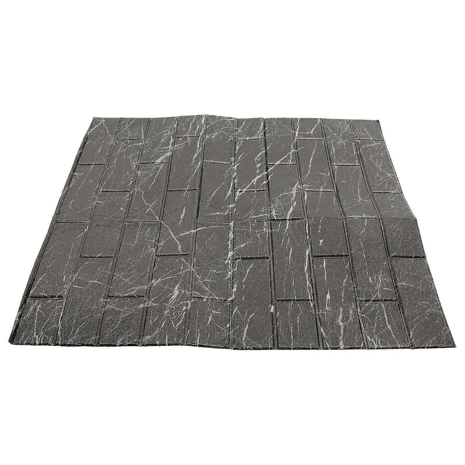 Reusable 3D Brick Wall Wallpaper Brick Pattern Waterproof Black Foam For Kitchen Decoration 1Pack