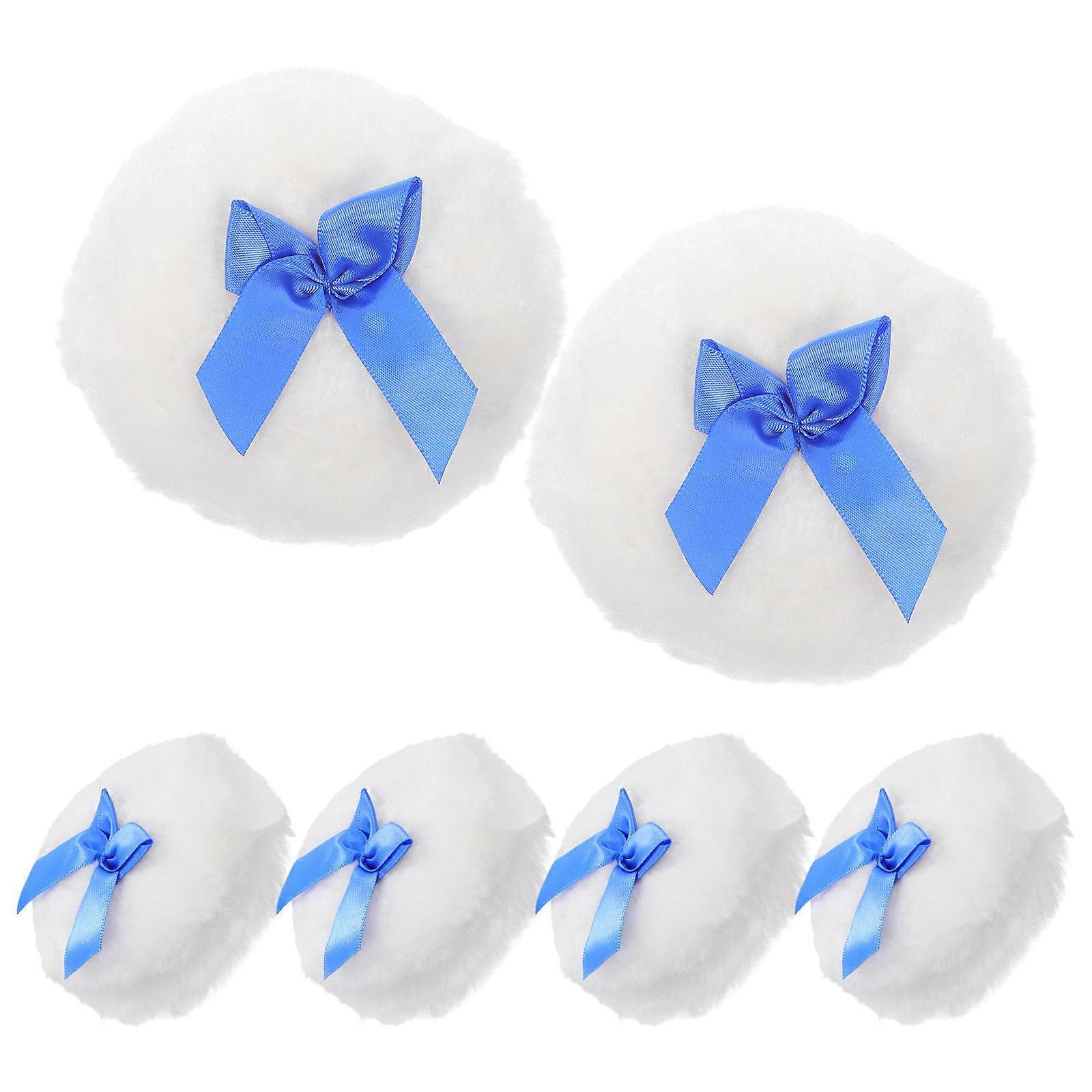 Soft Powder Puff 6Pcs Fluffy Applicator For Home Use And Outdoor Use Crafted With Plush Material