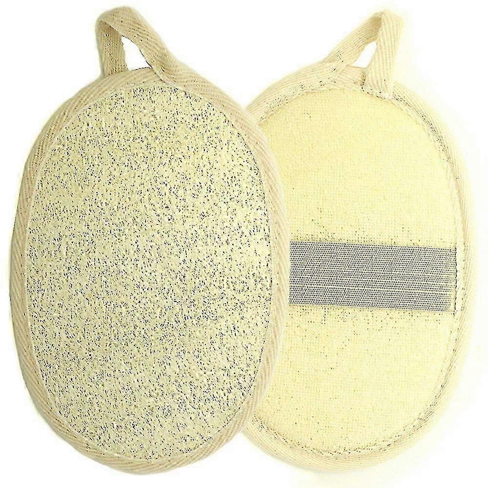 Natural Exfoliating Loofah Pads - 2 Pack, 100% Biodegradable, Deep Cleansing &