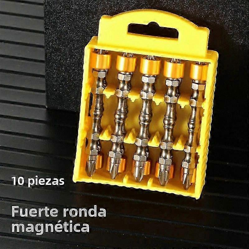 Magnetic Screwdriver Set - 10 Pieces, PH2 Size, 4.33in & 2.4in Length, 1/4-Inch Hex Shank for Multiple Uses
