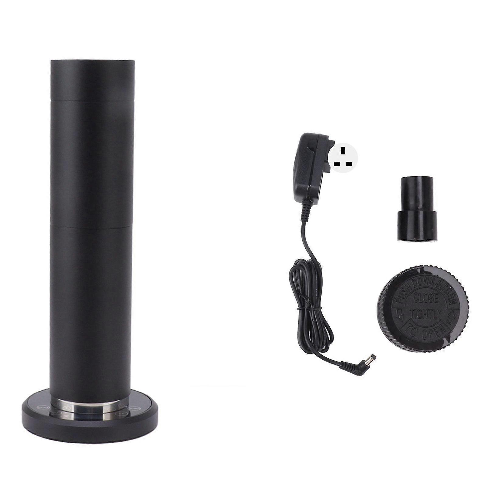 120ml Essential Oil Diffusers Cylinder Aromatherapy Oil Diffuser With Nebulizing Diffusion System For Home Spa Office 100?240V Black UK Plug