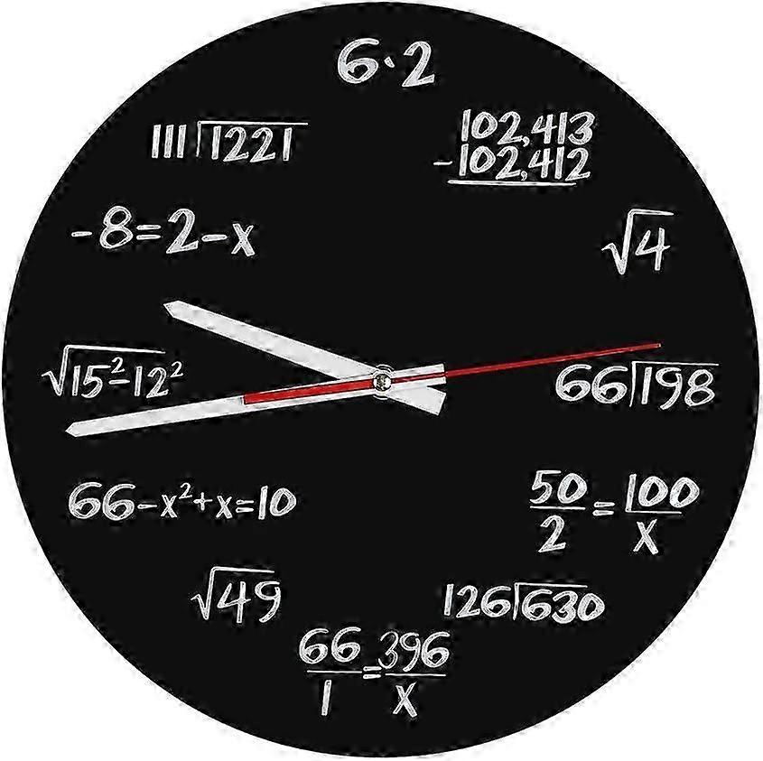 Acrylic Wall Clock Creative Math Wall Clock Unique Design Funny Mathematical Formulas Clock