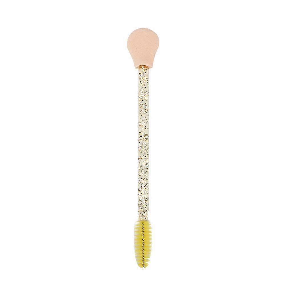 Dual-Ended Eyebrow & Eyelash Brush with Sponge Head - Versatile Eye Makeup Tool 03# for Flawless Application and Blending