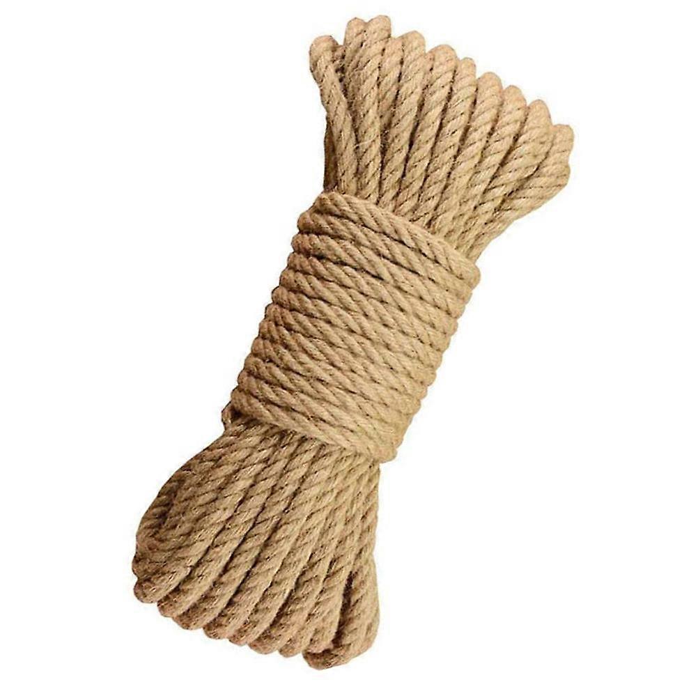 DIY Decorative Hemp Rope for Cats Scratching and Playing Made of Durable Synthetic Material Light Brown 25M