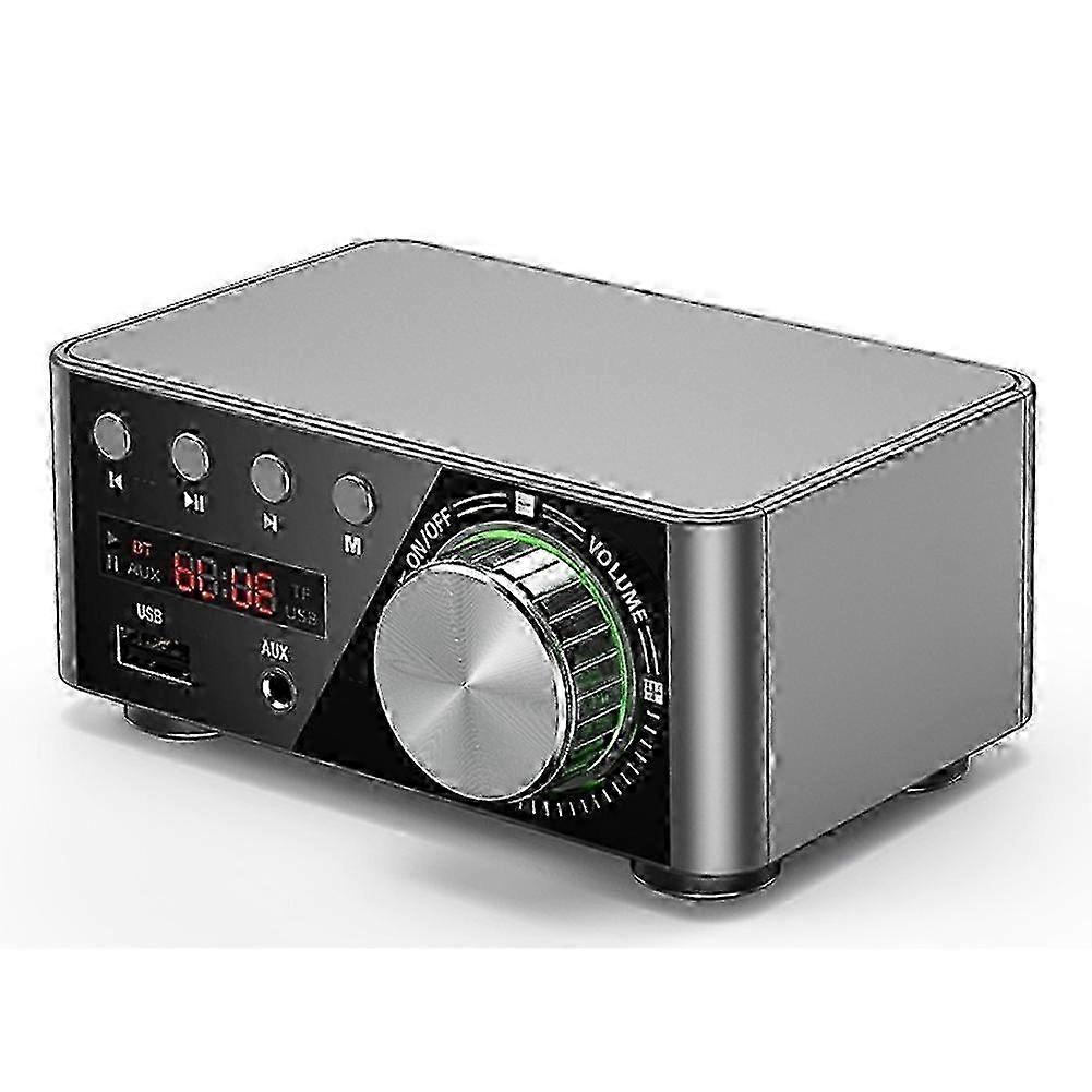 50W + 50W Bluetooth 5.0 Class D Home Theater Amplifier with USB, AUX, TF Inputs and HiFi Sound