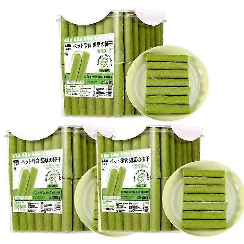 180pcs猫草の歯の粉砕棒ペットスナック毛玉除去マイルドな毛列すぐに食べる猫の歯のクリーニングスティック