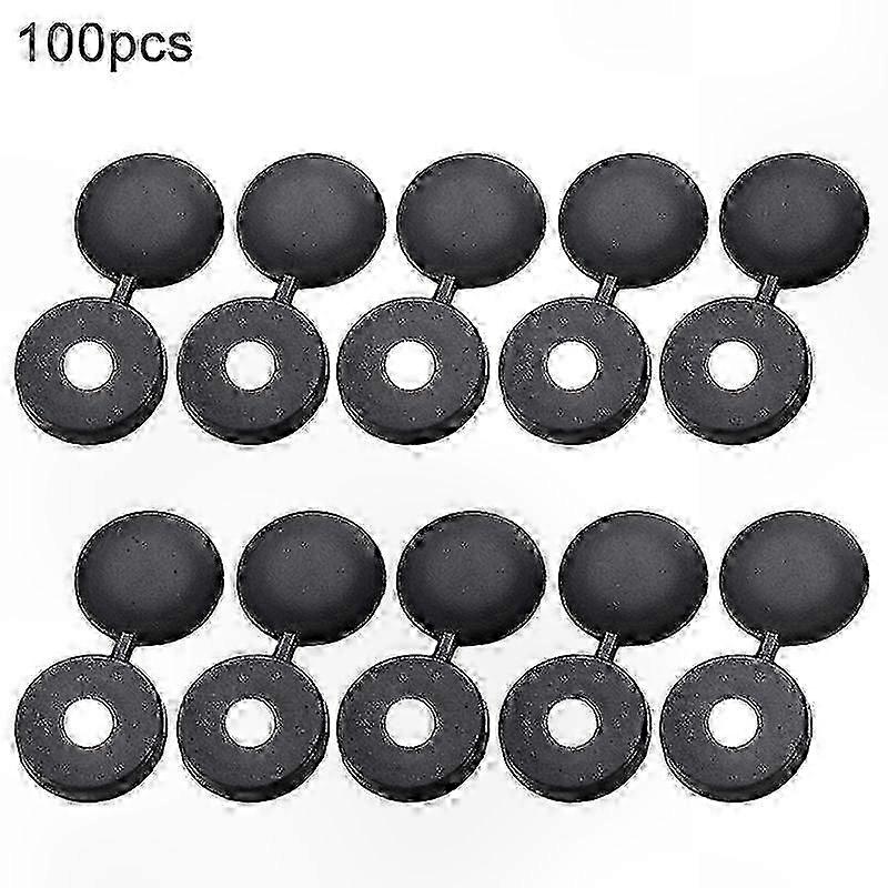 100Pcs/Pack Hinged Screw Cover Folding Plastic Screw Snap Covers for Self-Tapping Screws