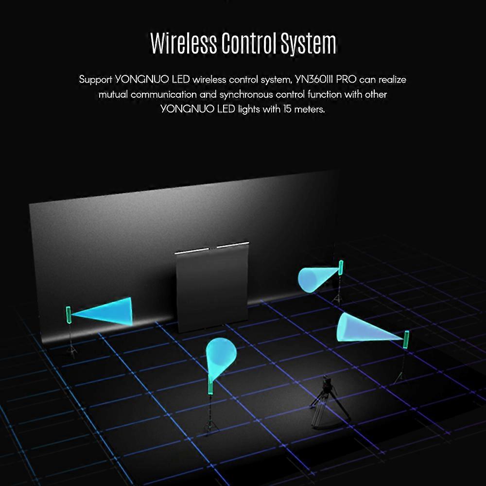 YONGNUO YN360III PRO RGB Full Color LED Video Light with Remote Control Touch Adjusting 10 Special Lighting Effects CRI 95+ 5600K Color Temperature