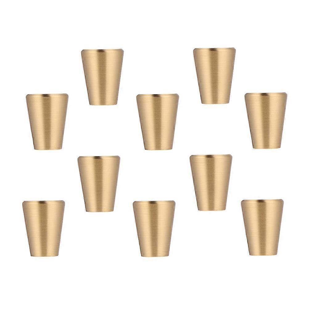 Single Hole Handle Round Shape Wardrobe Handle for Drawers Copper Material Golden Color Use 10Set