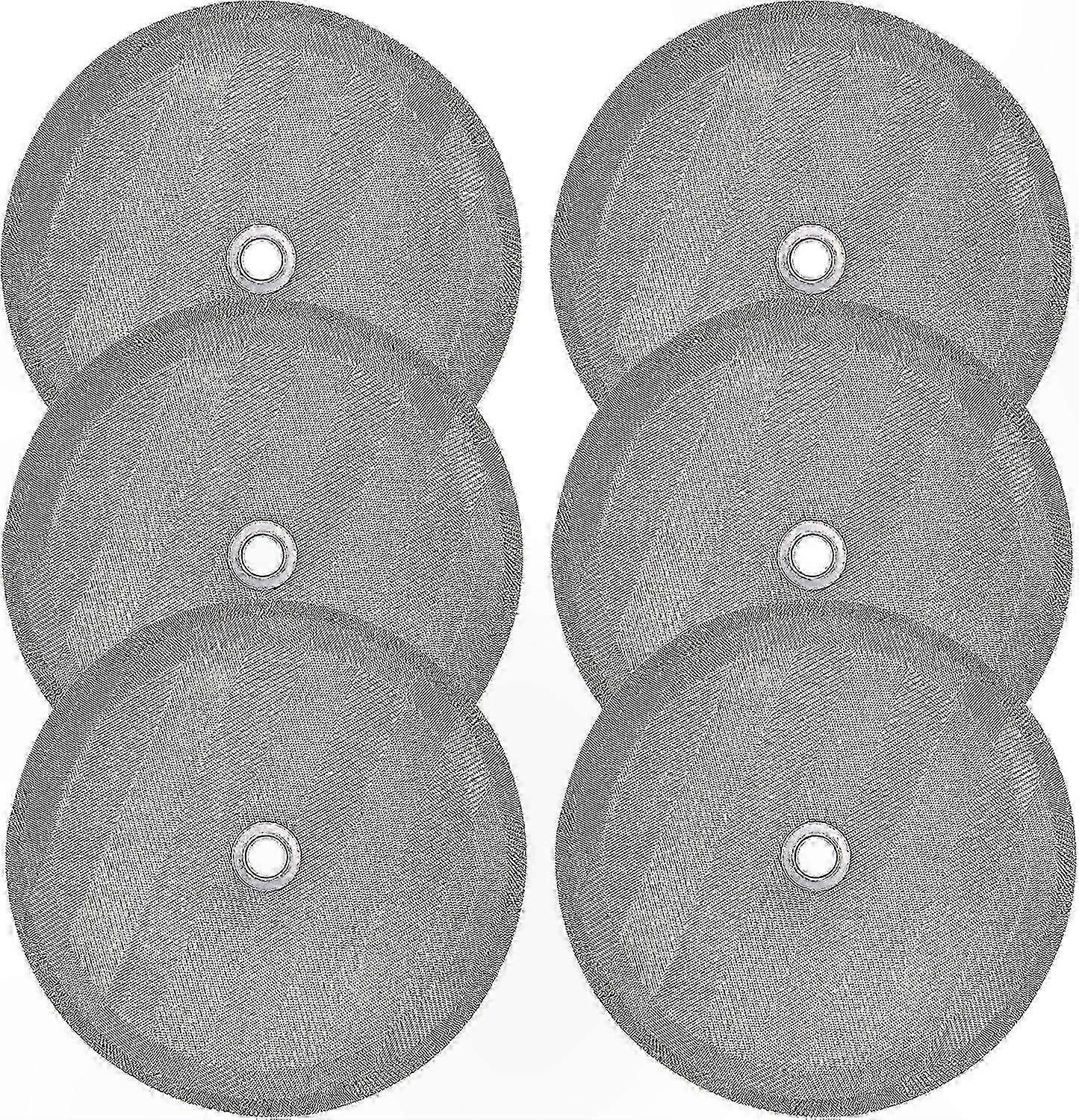6-Pack Replacement Filters for 1000ml Coffee and Tea Press, Universal 4" Stainless Steel Filter Set