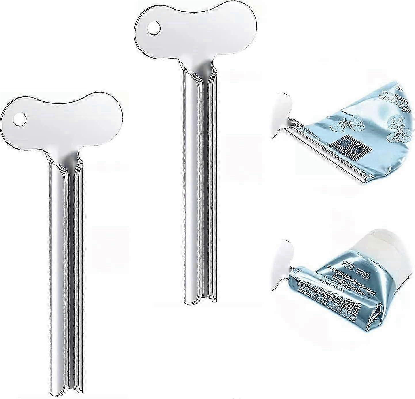 2PCS Metal Toothpaste Tube Squeezer Key, Practical Toothpaste Saver for Efficient Use