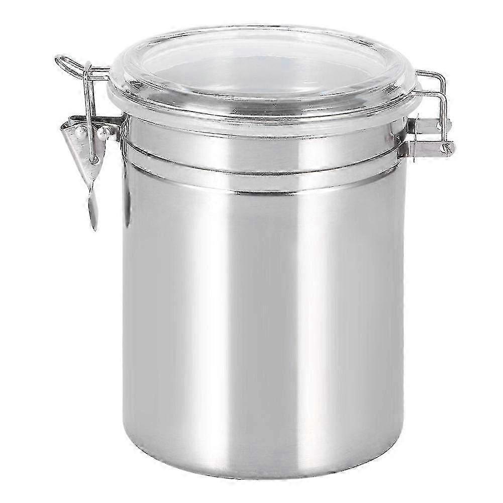 Stainless Steel Sealed Storage Jar for Coffee Beans, Tea, Sugar & Cereals - Durable Container with Airtight Lid for Freshness