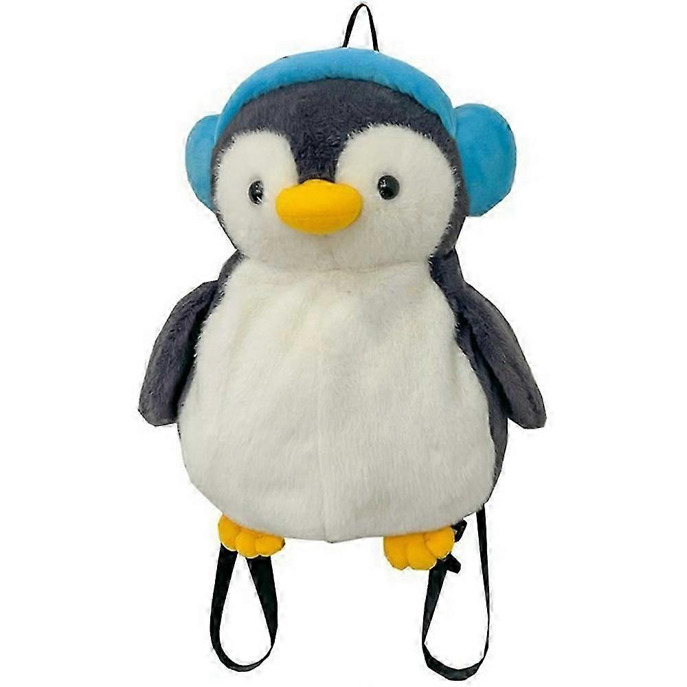 Plush Penguin-Themed Toddler Backpack - Soft School Daypack for Children