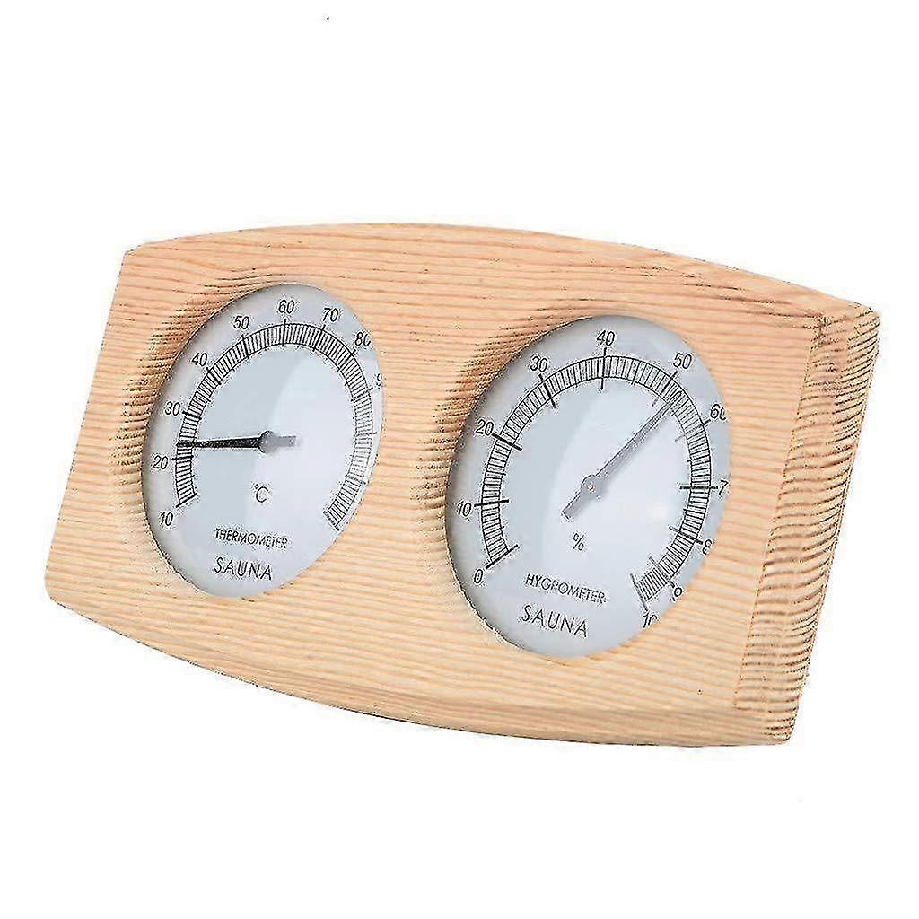 Pine Wood Thermometer Hygrometer for Sauna Background Spa Sauna Accessory23.5*13cmNote: The data is all measured manually, please allow 1-3cm error, d