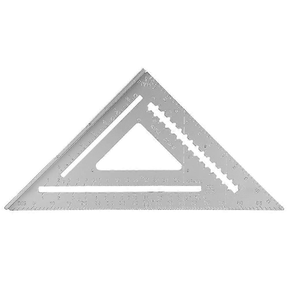 12in Triangle Ruler Right Angle Rust Proof White Aluminum Woodworking Protractor Measuring Tool(Aluminium Profile )