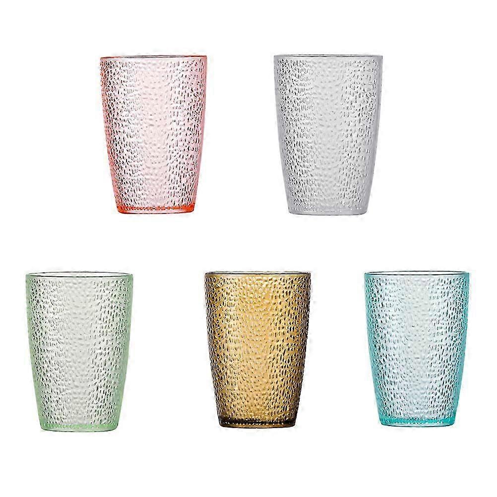 5Pcs Acrylic Clear Water Mug Stackable Beer Cup Drinking Cups Party Supplies
