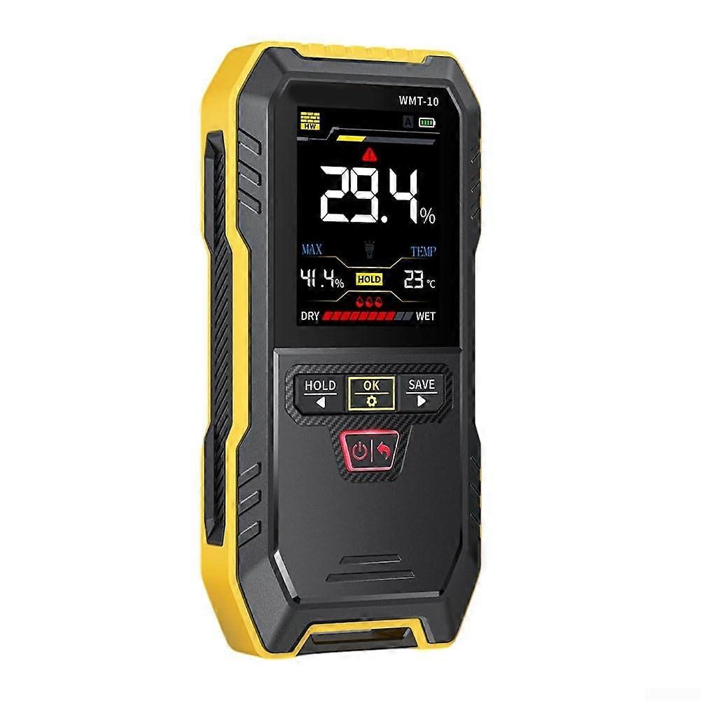 WMT10 Moisture Meter, Inductive Testing, Digital Wood Moisture Meter, Long Lasting Performance, Adjustable Brightness