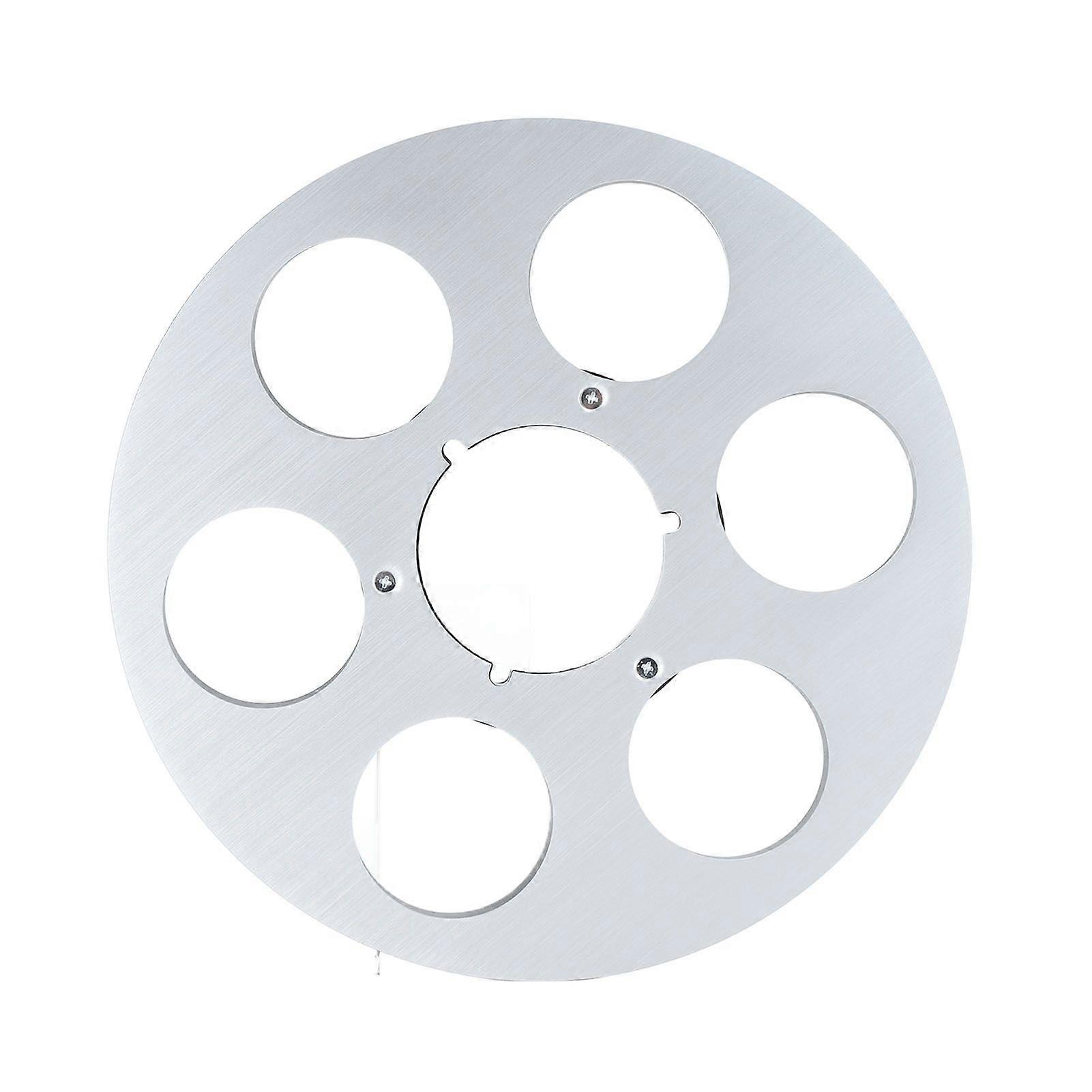 1/4 10.5 Inch Empty Tape Reel 6 Hole Aluminum Alloy Opening Machine Part Takeup Reel for Reel to Reel Tape Player Silver