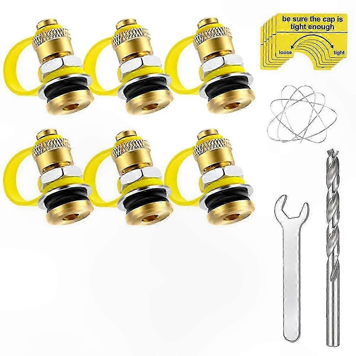 6-Pack Universal Gas Can Vent Caps for All Fuel Containers Replacement Kits