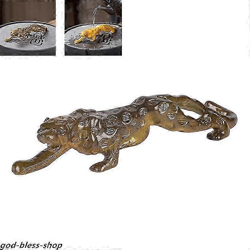 Chinese Resin Tea Pet Leopard Color Change Table Decoration Creativ...