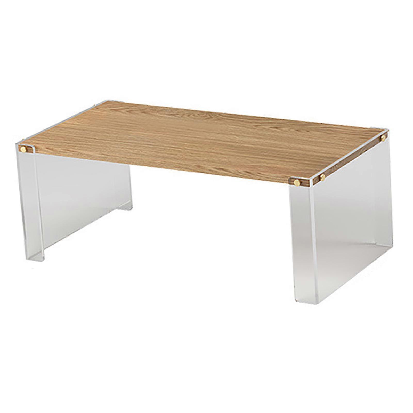 Innovative Acrylic Bay Window Tea Table 30x60cm Transparent