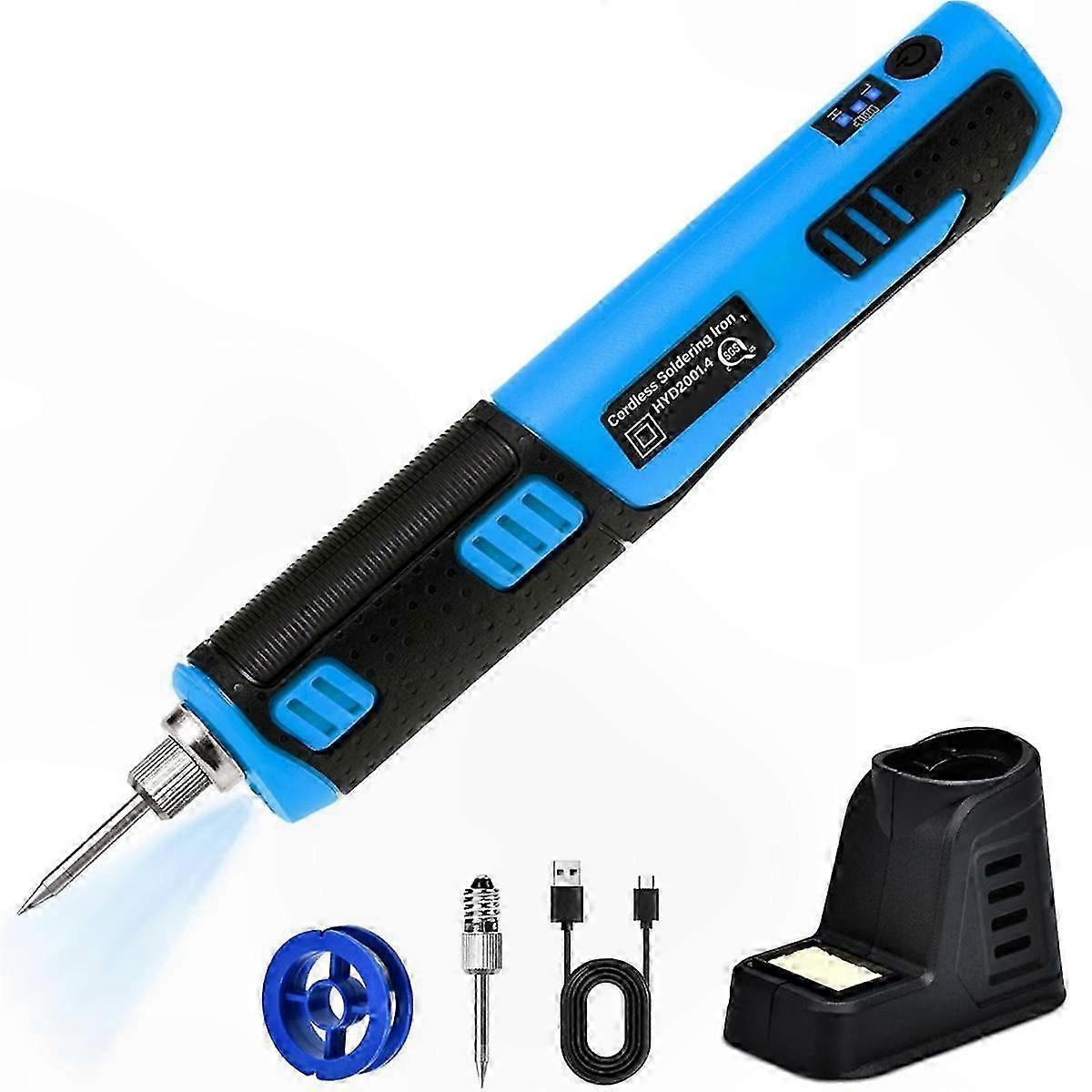 Wireless Portable Soldering Iron with Battery and Base for DIY Projects