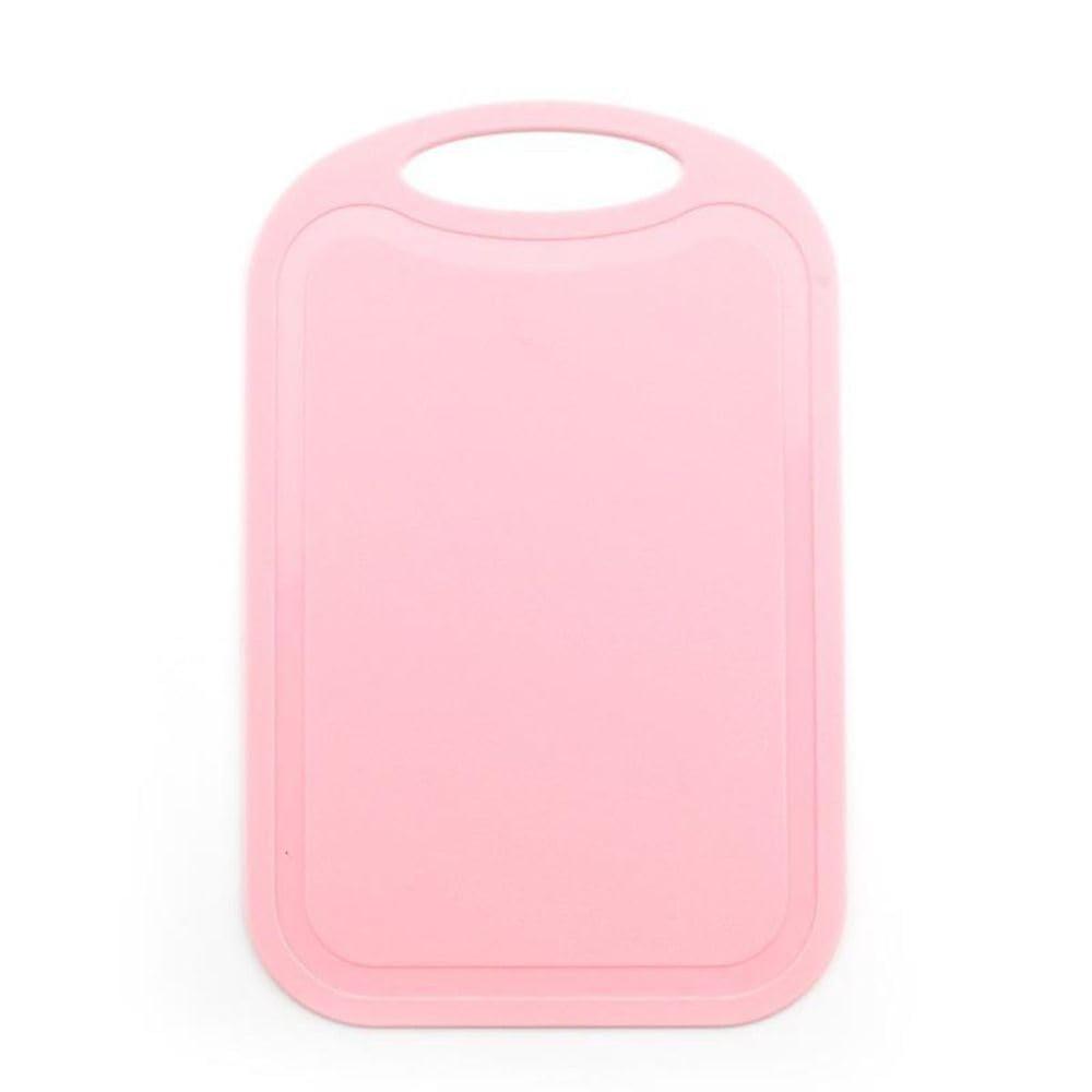 Chopping Board Small NonSlip Dishwasher Safe Cutting Board With Groove Handle Rectangle Pink