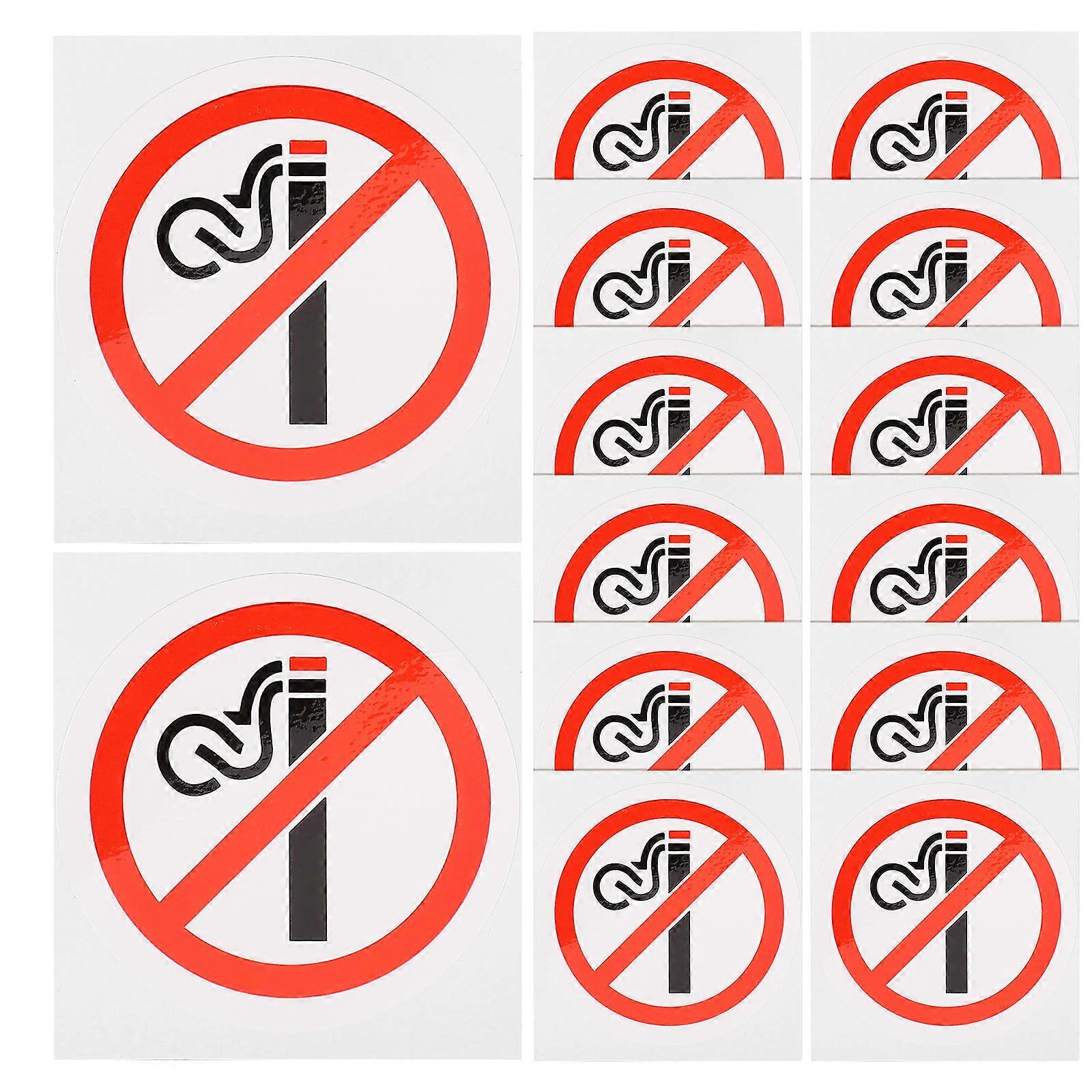 Red No Smoking Sign Decal Made from PVC Ideal for Public Use Waterproof and Stickers
