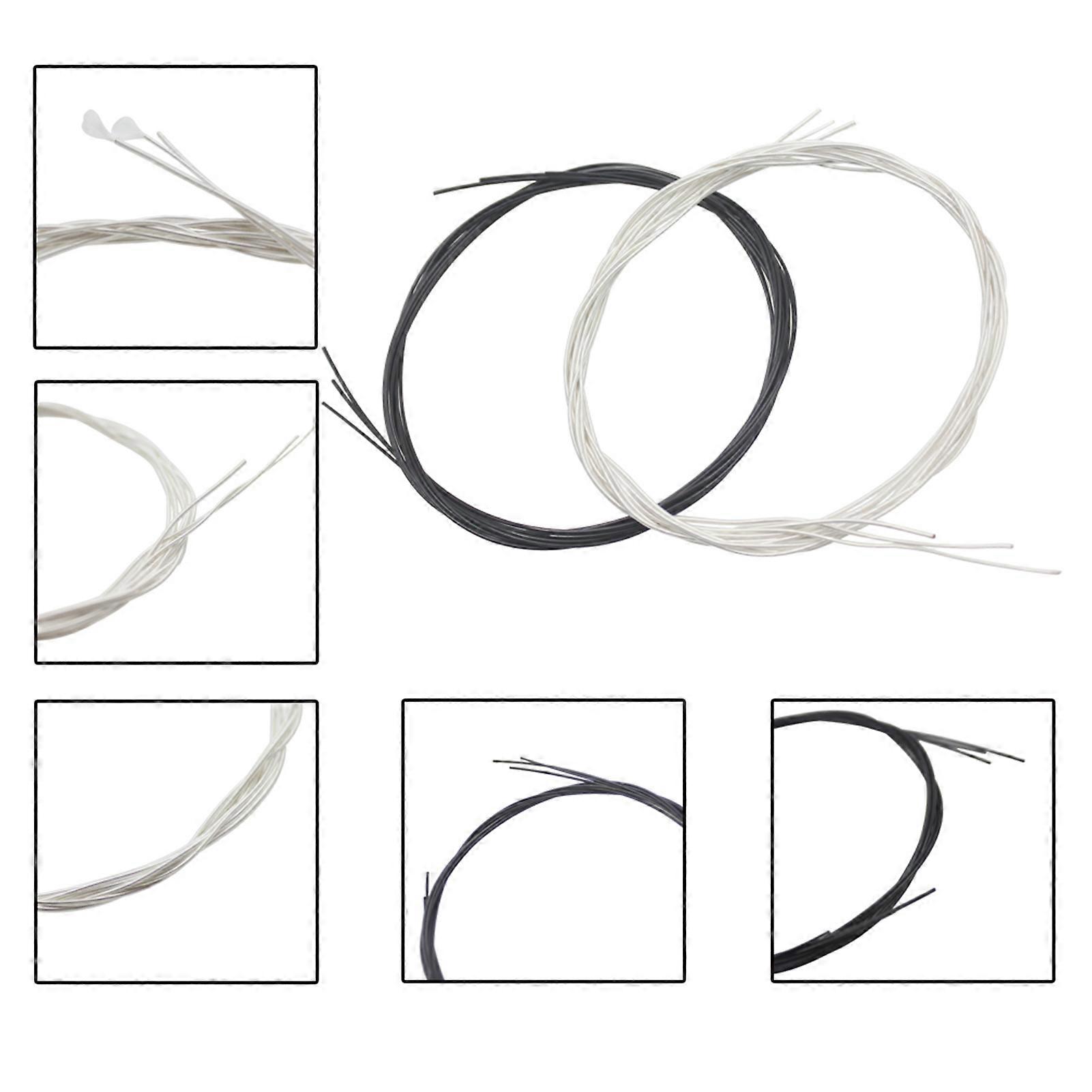 6pcs Classical Guitar Strings Set Nylon Black Silver .028-.043