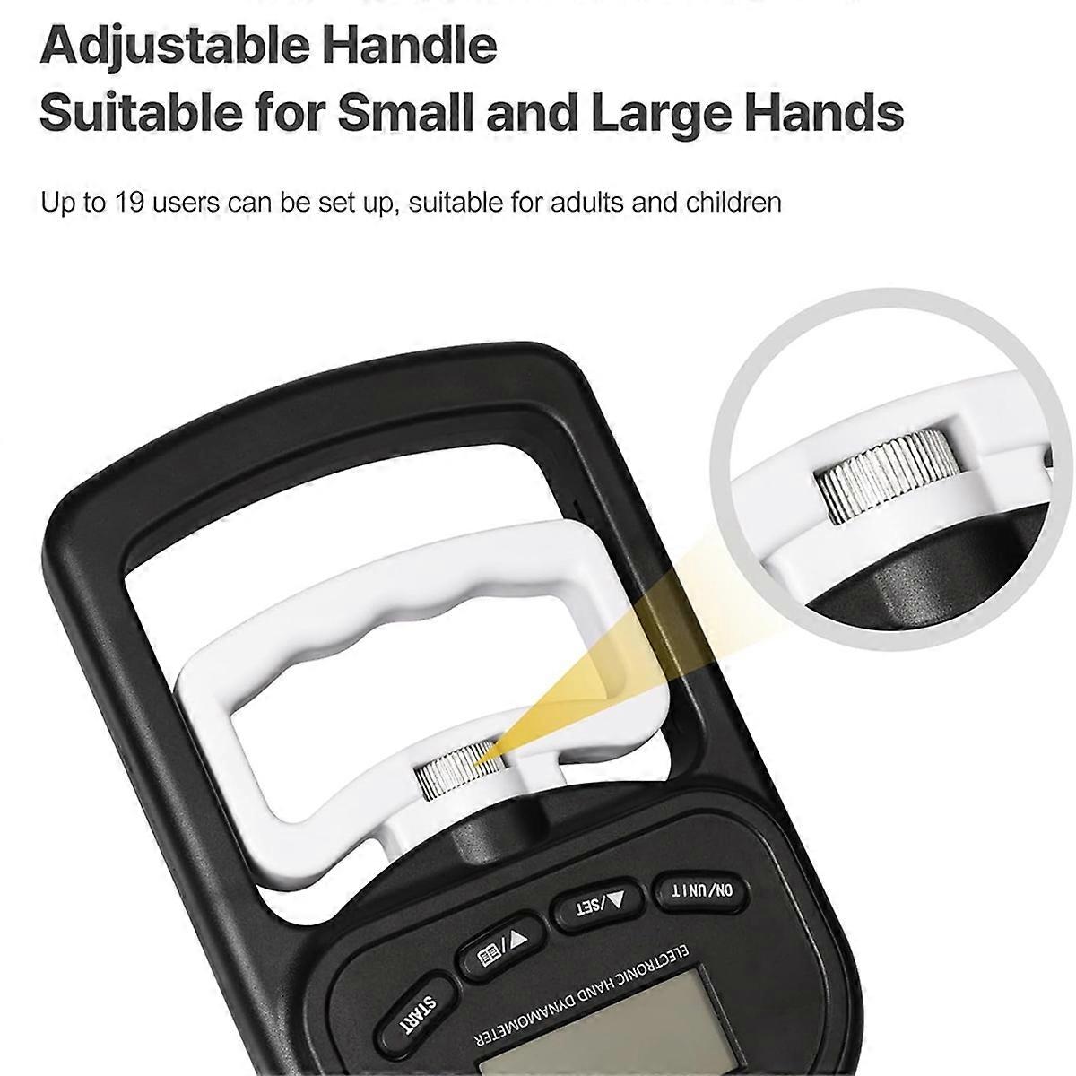 Hand Dynamometer Grip Strength Trainer Electronic Hand Grip Strength Tester Grip Strengthener 396Lb