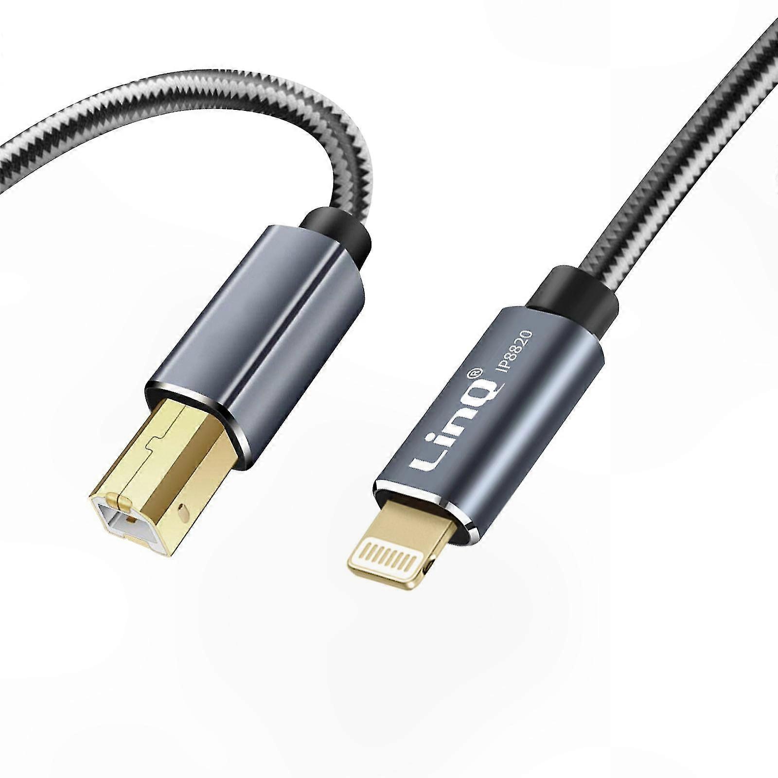 Braided Nylon USB-B Cable for and 1.5m Connection