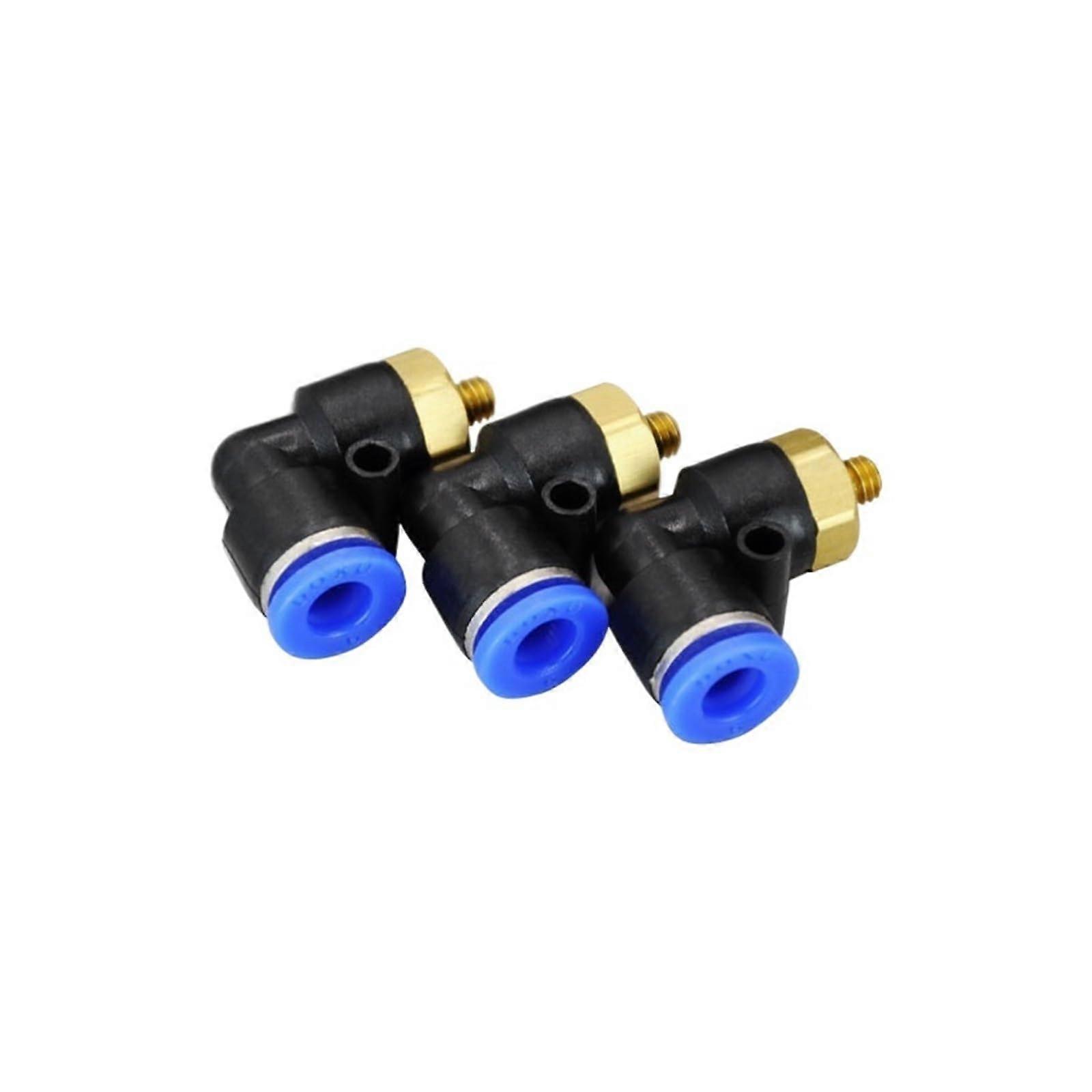 PL6-M5 6mm Push In One Touch Connector, M5 Thread Pneumatic Quick Fittings, 10 Pack, Durable Air Hose Connectors