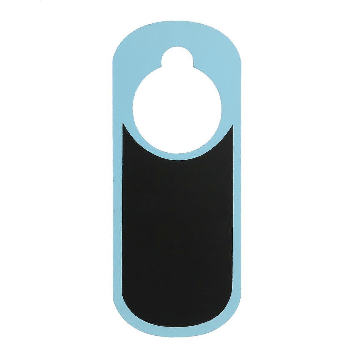 Blue Wooden Double Sided Mini Blackboard Door Hanger Reusable Writable Message Board for Door Knob Wall Hanging Notice Home Office Use with Dry Erase