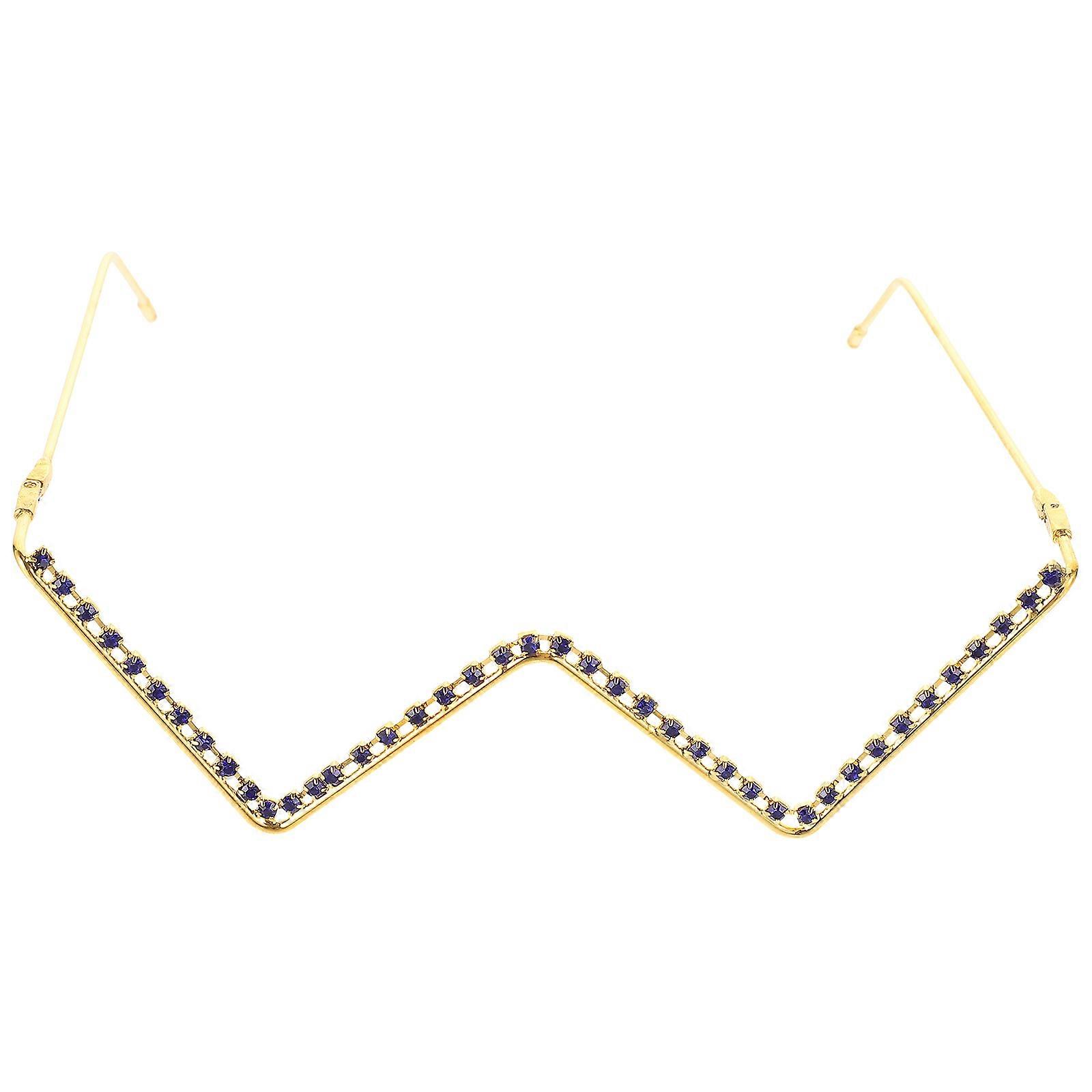 Sparkling Rhinestone Eyeglasses Frame 1 Set Decorative Party Glasses