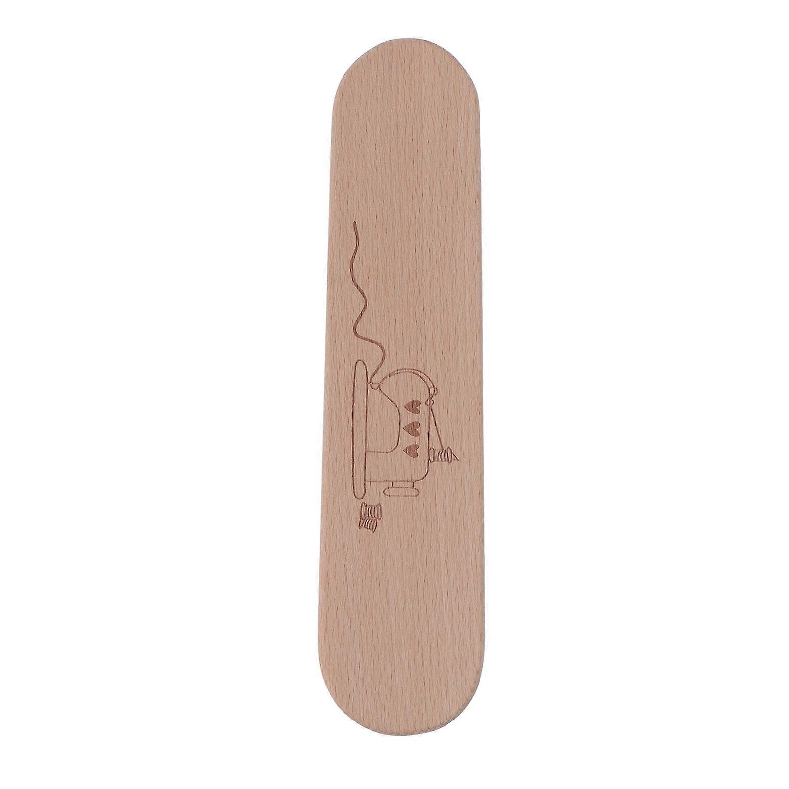 Tailor Wooden Clapper with Bone Pen Ironing Protection Mesh Finely Polished Beech Bamboo Quilters Clapper for Embroidery 