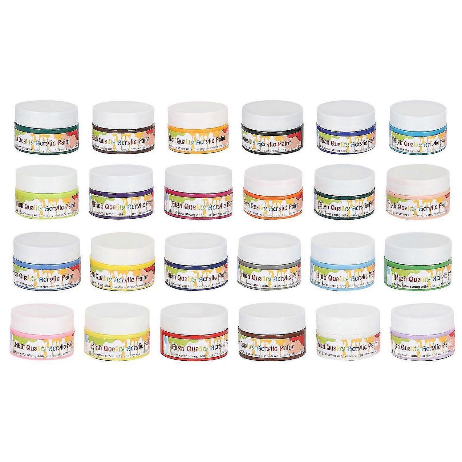 2025 Mais Recente Modelo 24 Cores Tintas Acrílicas Profissionais Conjunto DIY Desenho