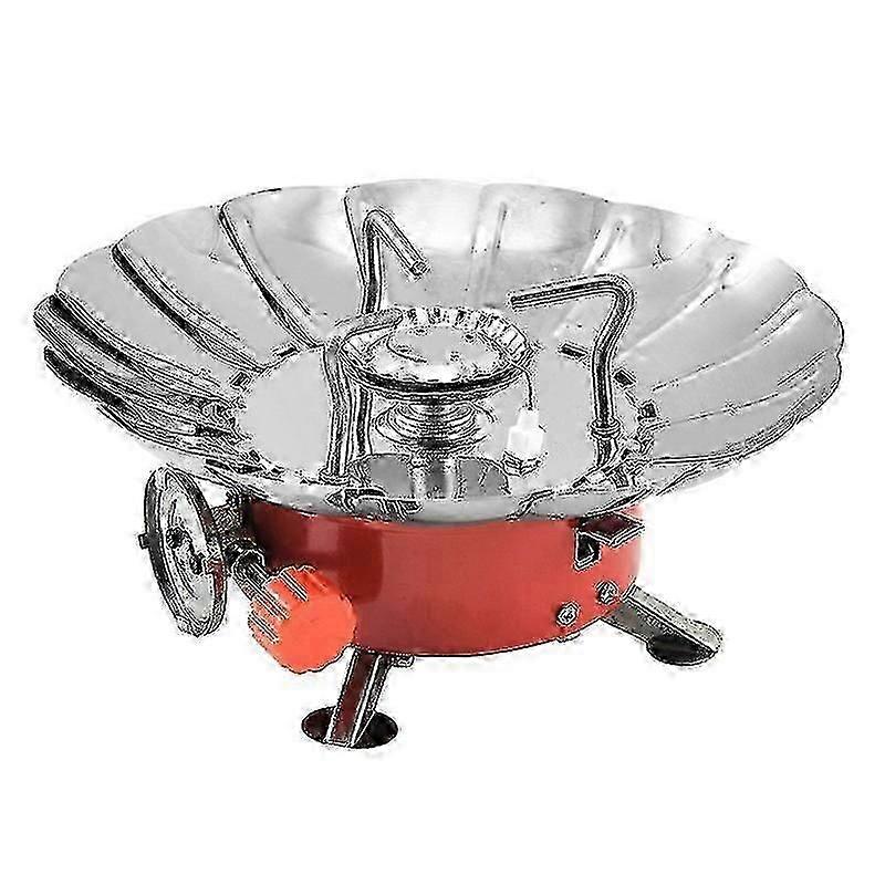 Réchaud au butane portable pour la randonnée en camping, brûleur à gaz extérieur compact avec conception coupe-vent