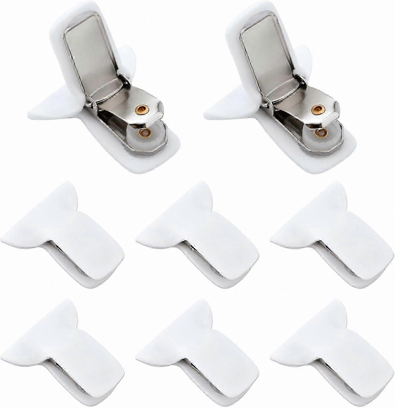8-Pack Strong Grip Comforter Clips, Duvet Fasteners with Padded Design, White Bedding Accessories for Secure Hold