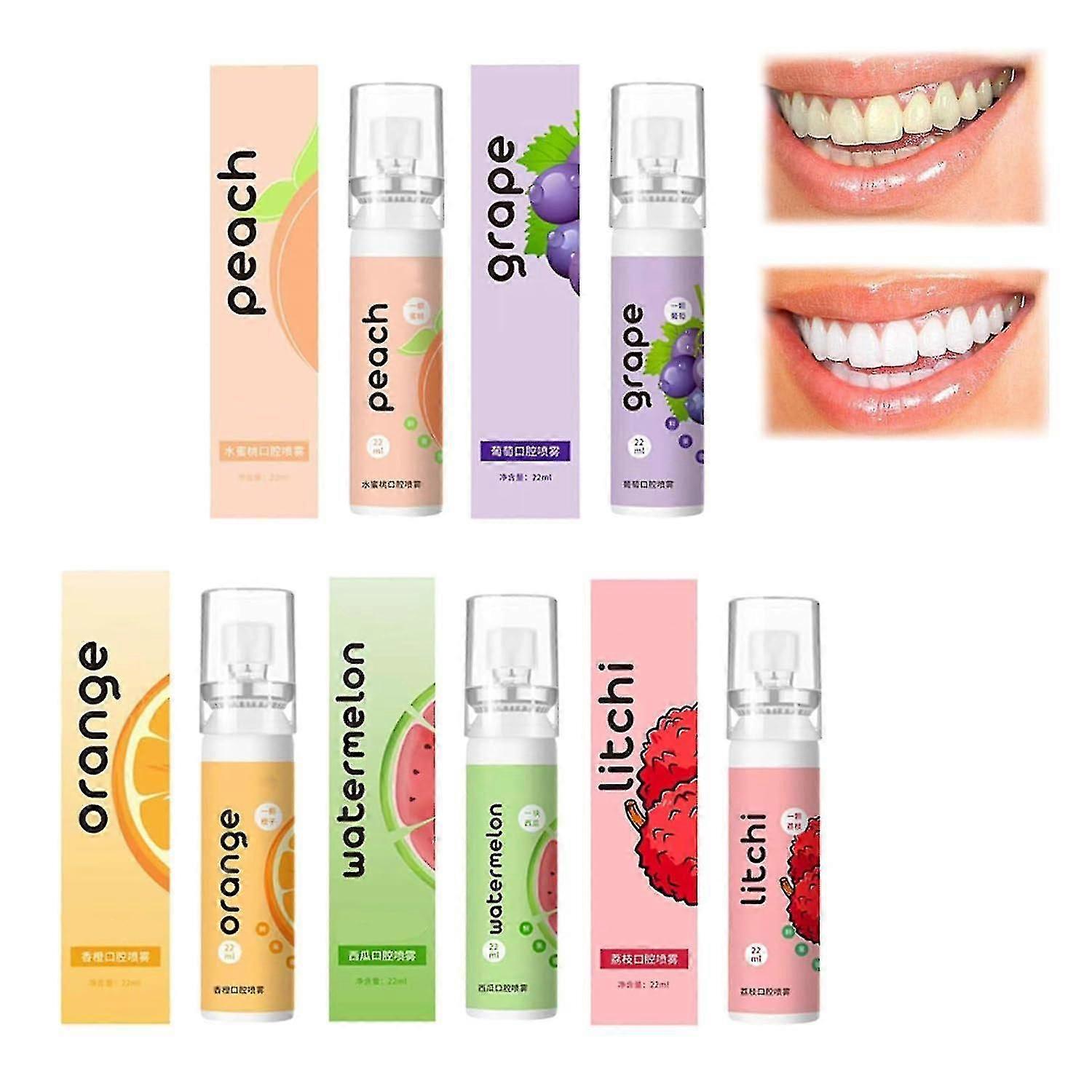 フルーツフレッシュブレススプレー、コンパクトポータブルさわやかで涼しい新鮮な息の口腔臭ケア、さわやかな涼しい新鮮な息の口腔臭ケア-GSL