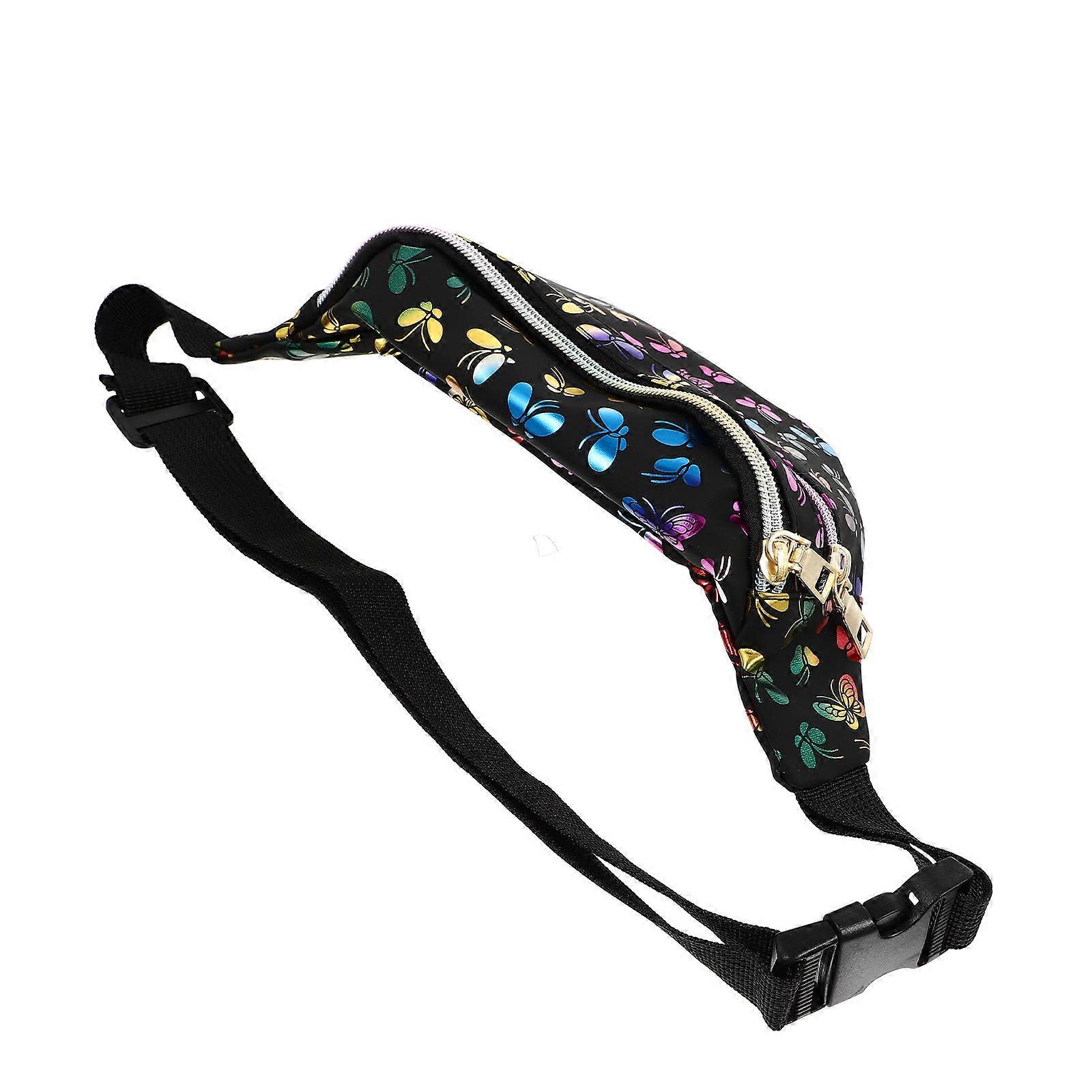 Mobile Waist Bag for Storage Use 1Pcs Black Stylish Women Casual PU Cloth Bag