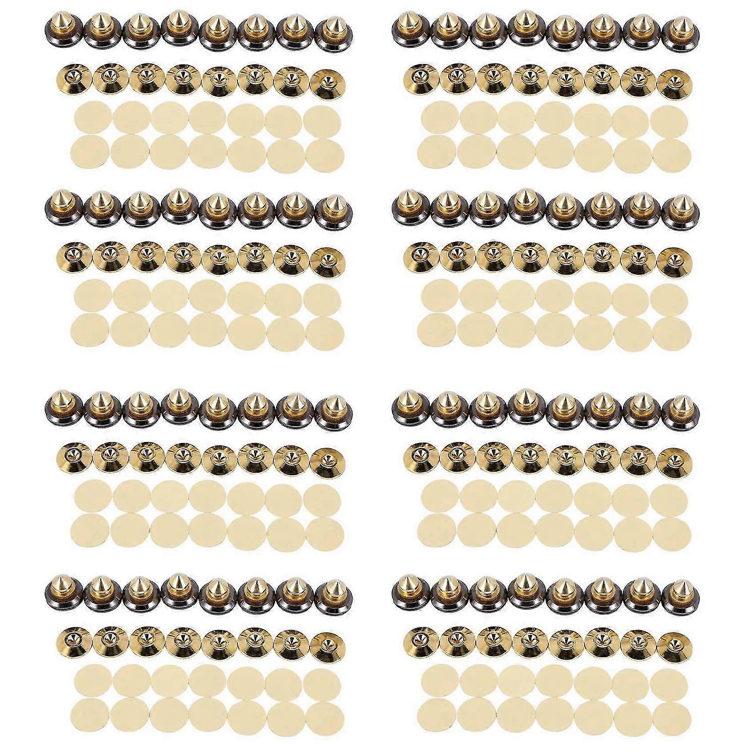 8 Set Golden-Plated Speaker Spikes, CD Audio Subwoofer Isolation Feet