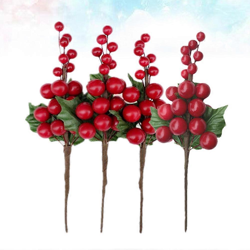Simulation Bouquet for Decoration 12Pcs DIY Flower Arrangement in Red