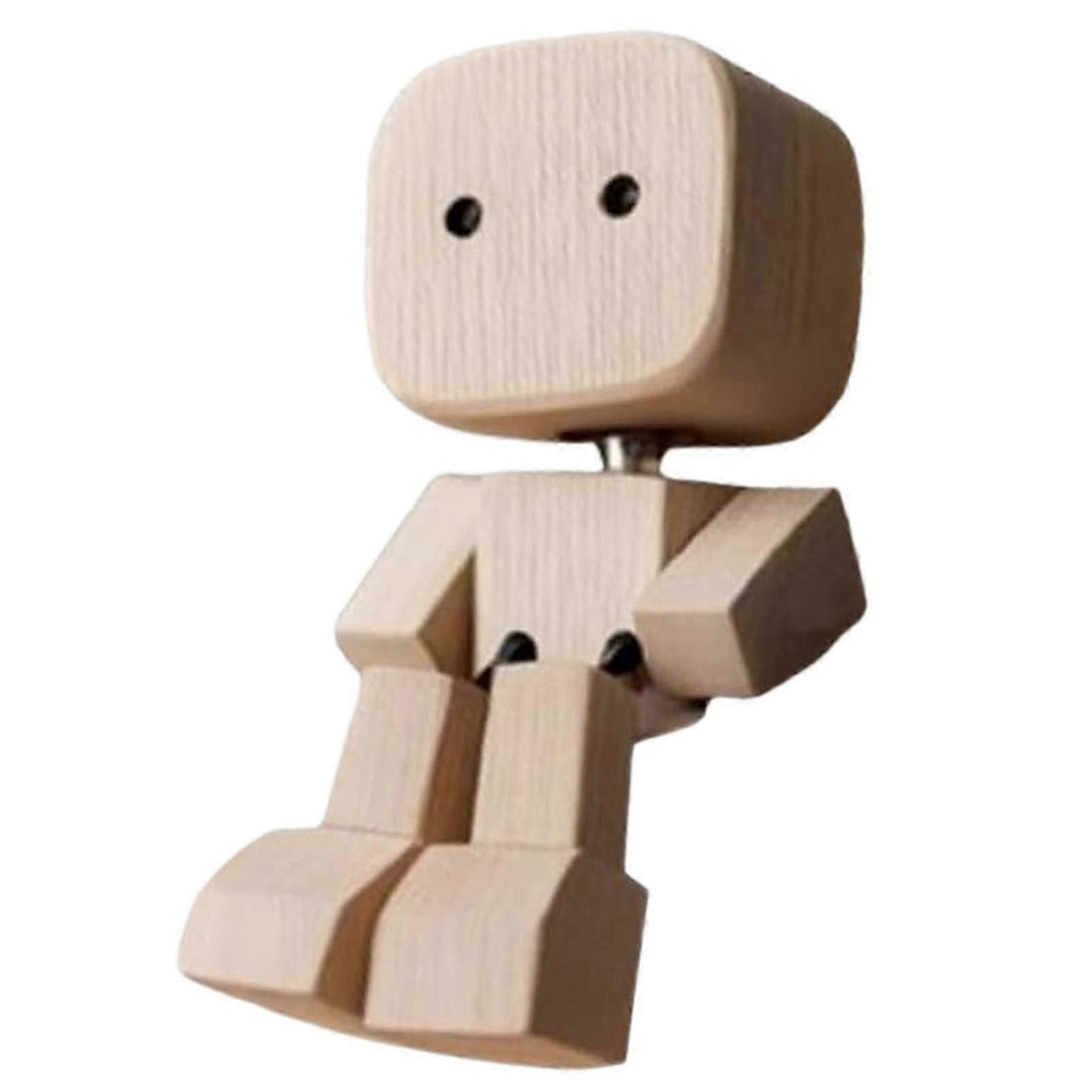 Shaking Wooden Man Figurine Novelty Handcrafted Desk Toy Holiday Present Ideag