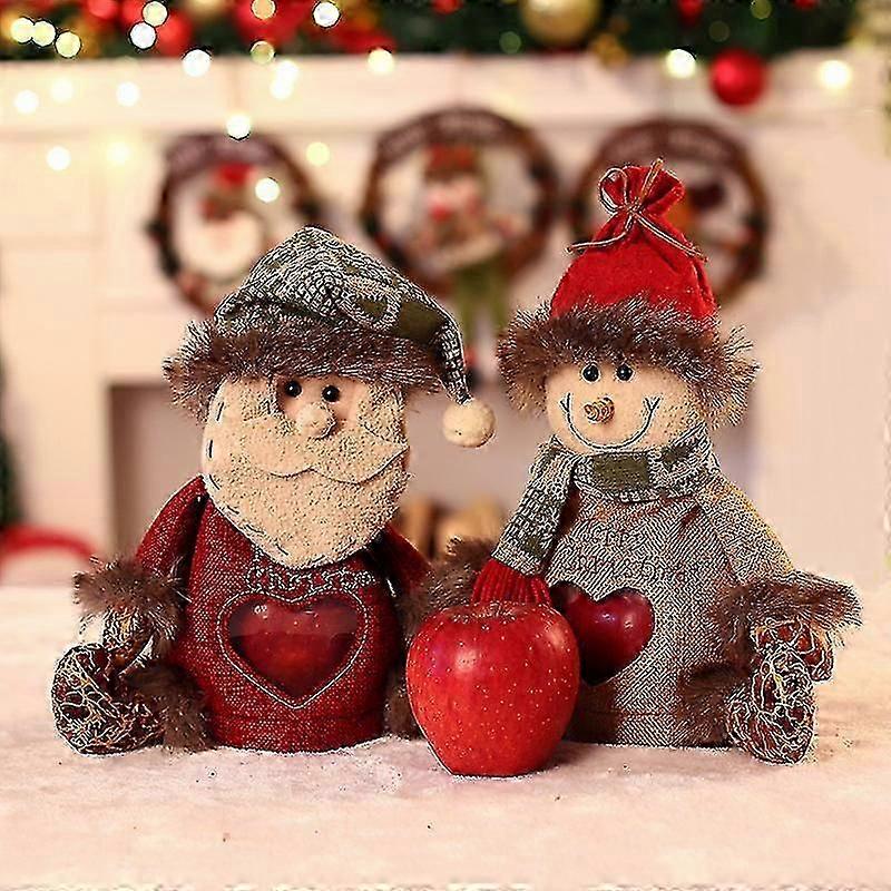 2Pcs Christmas Apple Candy Bags