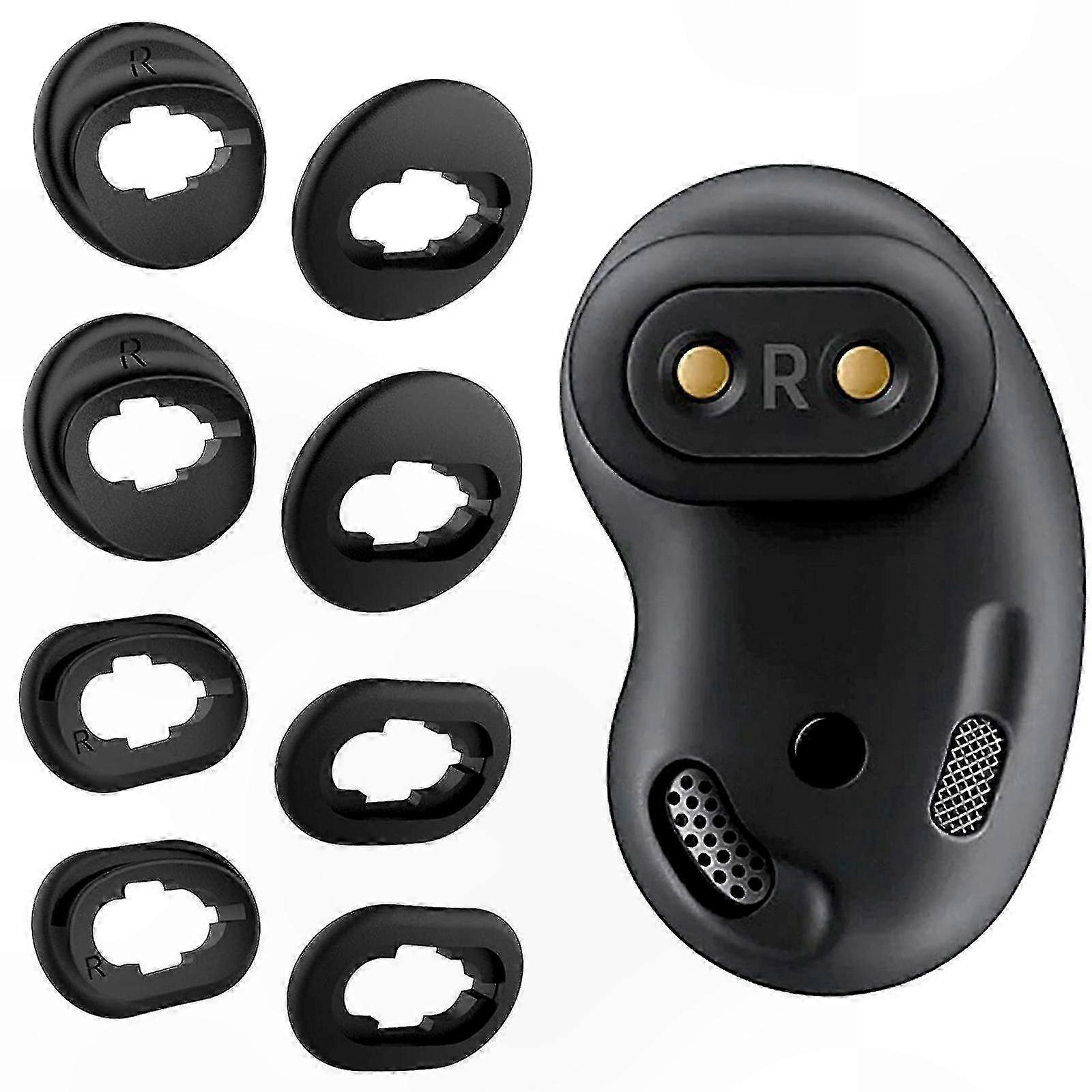 Soft Silicone Ear Tips, Noise Reducing Sleeves for Wireless Earbuds, Comfortable Fit, Washable, 2 Pairs Included
