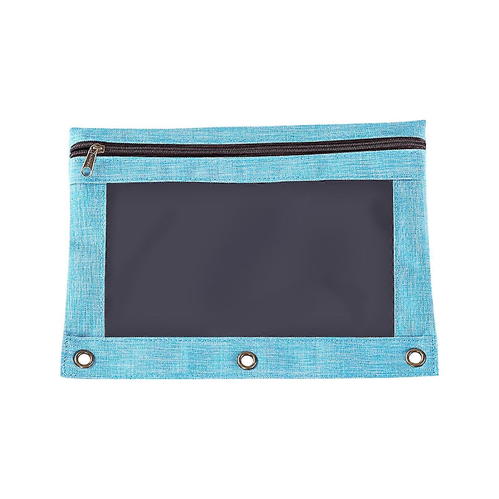 YangJinLian 3 Ring Binder Pencil Pouchs,Zippered Binder Pouch with Rivet Enforced Hole 3 Ring Pencil Case