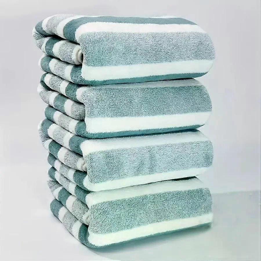 Bathroom Towel Set with Striped Pattern, Soft Hand Absorbent, Wrapping Towels, Quick Drying, Beauty Salons and Hotels