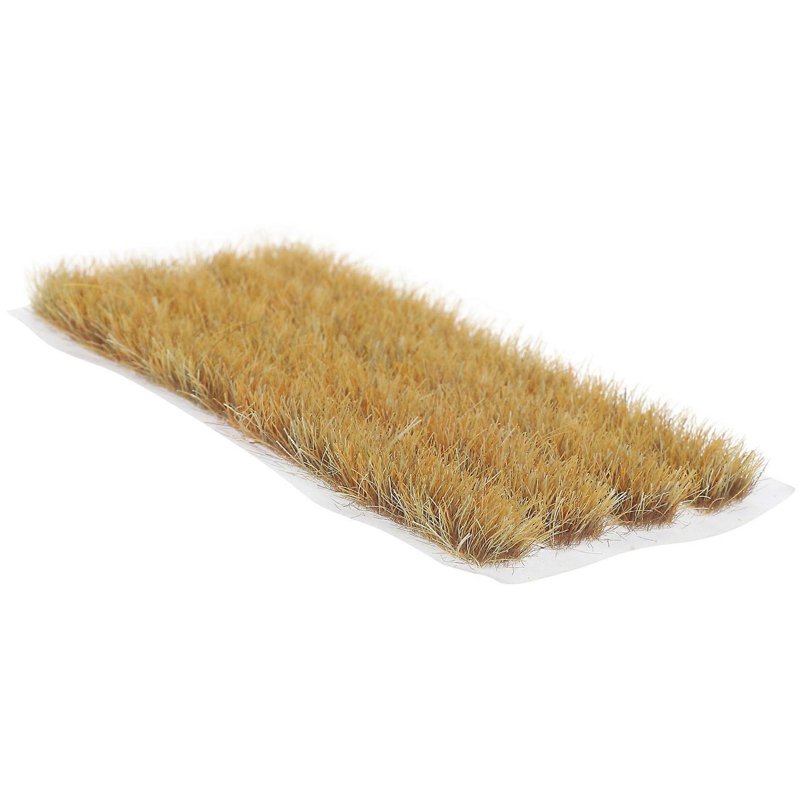 Static Rice Field Grass Model for Decoration 5Sets Brown Plastic Scenic Strips